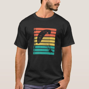 Retro Graphic Paragliding Paraglider Parachute Sky T-Shirt