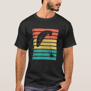 Retro Graphic Paragliding Paraglider Parachute Sky T-Shirt