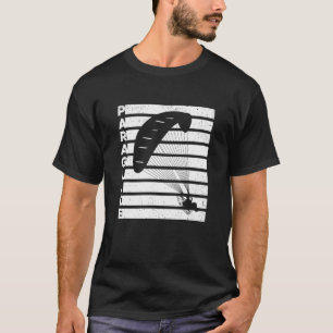 Retro Graphic Paragliding Paraglider Parachute Sky T-Shirt