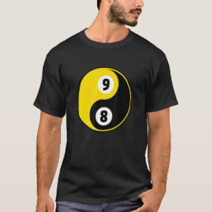Retro Graphic Pool Billard Snooker Billard Cue 8 B T-Shirt