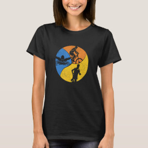 Retro Graphic Run Bike Swim Triathlon Triathlete S T-Shirt
