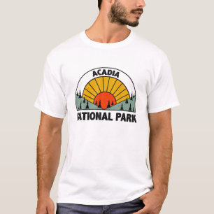Retro Graphic Travel Lovers Vintage Acadia Nationa T-Shirt