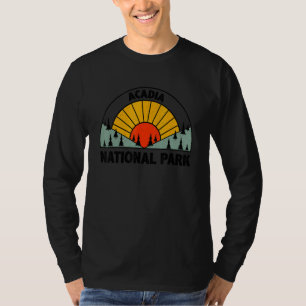 Retro Graphic Travel Vintage Acadia National Park T-Shirt