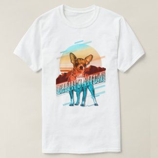 Retro Graphics Chihuahua Multi-Colour ID754 T-Shirt