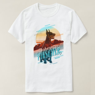 Retro Graphics Doberman Multi-Colour ID754 T-Shirt