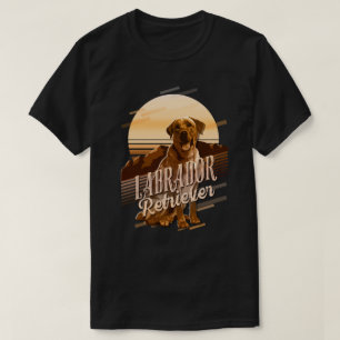 Retro Graphics Labrador Retriever Gold ID754 T-Shirt