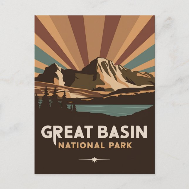 Retro Great Basin National Park  Holiday Postcard (Front)