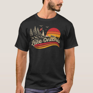 Retro Great Ontario Lakes Forever Canada Lake T-Shirt