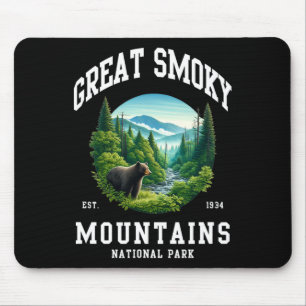 Retro Great Smoky Mountains National Park Men Wome Mouse Mat