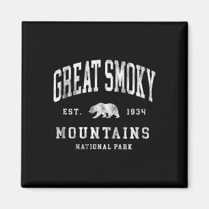 Retro Great Smoky Mountains National Park Mens Wom Magnet