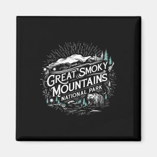 Retro Great Smoky Mountains National Park Mens Wom Magnet