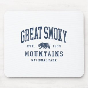 Retro Great Smoky Mountains National Park Mens Wom Mouse Mat