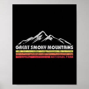 Retro Great Smoky Mountains National Park Mens Wom Poster