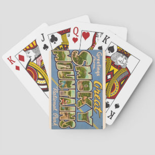 Retro Great Smoky Mountains Playing Cards