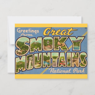 Retro Great Smoky Mountains Postcard