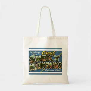 Retro Great Smoky Mountains Tote Bag