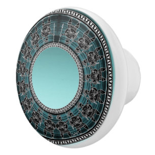 Retro Greek Disc Ceramic Knob