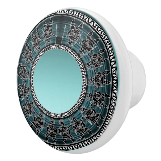 Retro Greek Disc Ceramic Knob (Right)