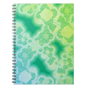 Retro Green Abstract Notebook