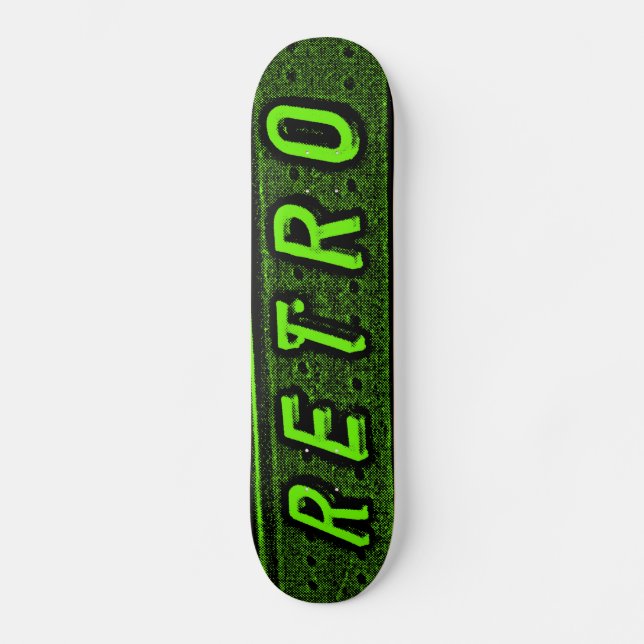 Retro - Green and Black Skateboard (Front)