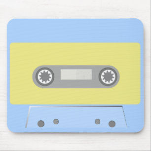 Retro Green and Blue Cassette Tape Mouse Mat