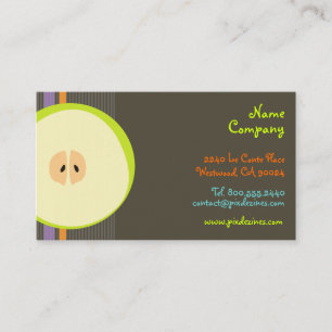 Retro Green Apple / DIY background Business Card