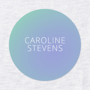 Retro Green Blue Gradient Personalised Name