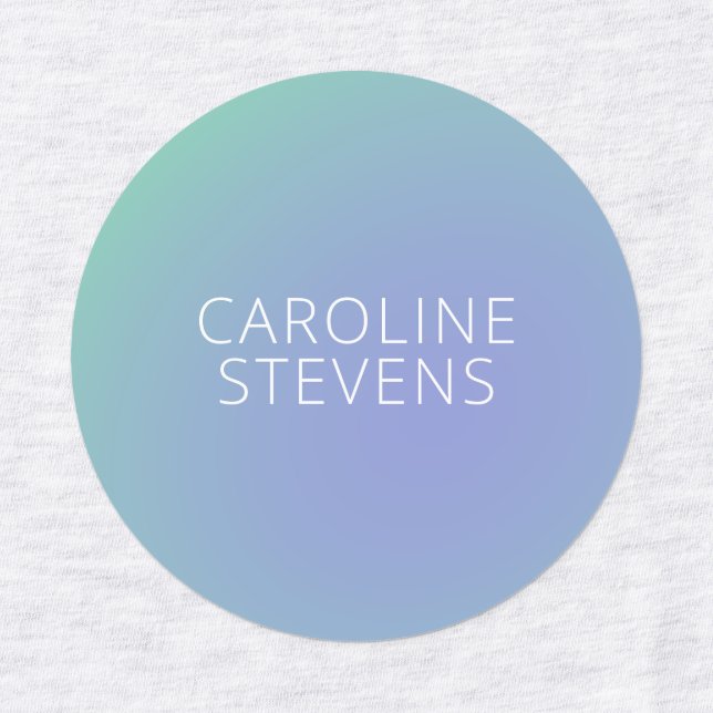 Retro Green Blue Gradient | Personalised Name (Design 1)