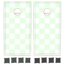 Retro Green Chequered Cornhole Set