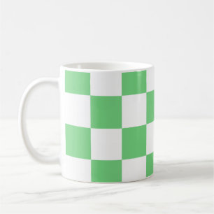 Retro Green Chessboard Chequerboard Tile Y2K Coffee Mug