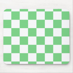 Retro Green Chessboard Chequerboard Tile Y2K  Mouse Mat