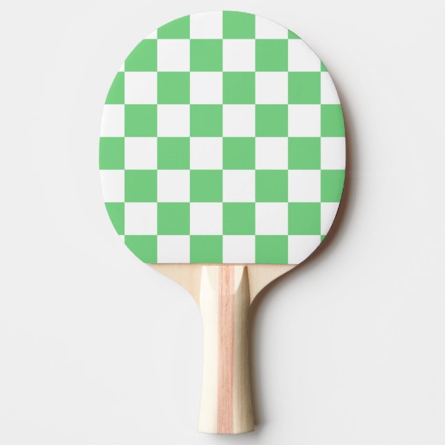 Retro Green Chessboard Chequerboard Tile Y2K  Ping Pong Paddle (Front)