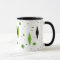 Retro Green Diamonds & Starbursts Ringer Mug