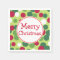 Retro Green Merry Christmas Party Napkins