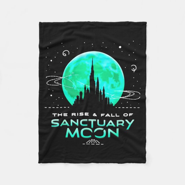 Retro Green Quote The Rise And Fall Of Sanctuary M Fleece Blanket (Front)