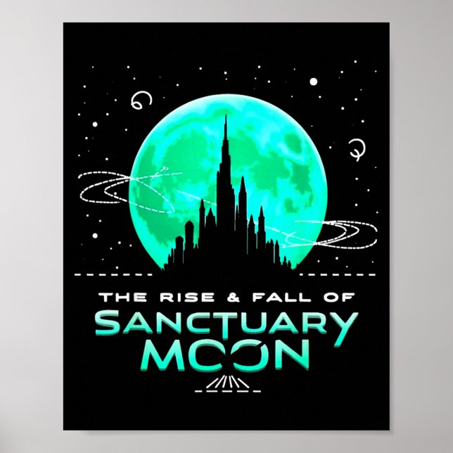 Retro Green Quote The Rise And Fall Of Sanctuary M Poster (Front)