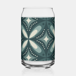 retro green shapes can glass