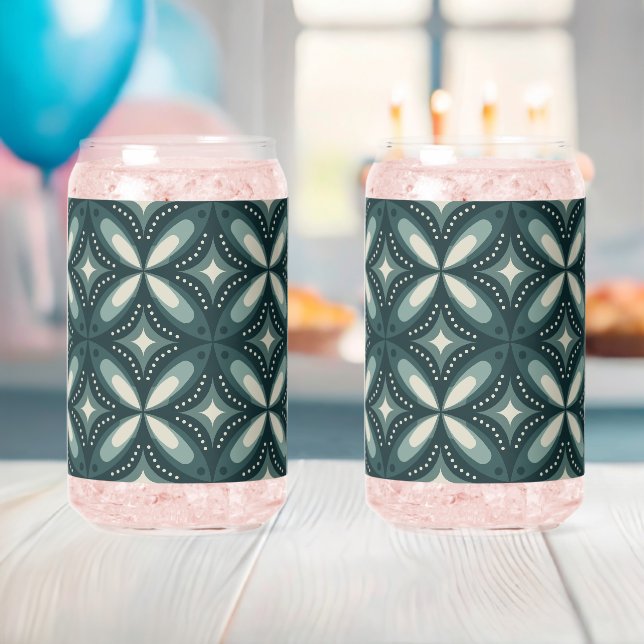 retro green shapes can glass (Insitu (Baby Shower))