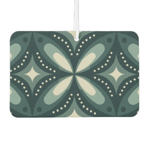 retro green shapes car air freshener