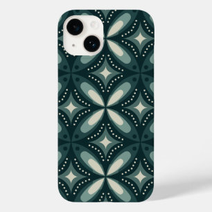 retro green shapes Case-Mate iPhone 14 case