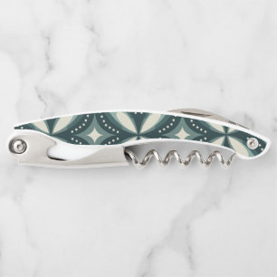 retro green shapes corkscrew