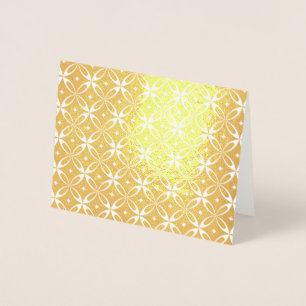 retro green shapes foil card