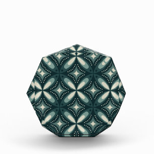 retro green shapes photo block