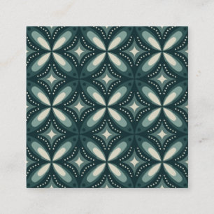 retro green shapes referral card