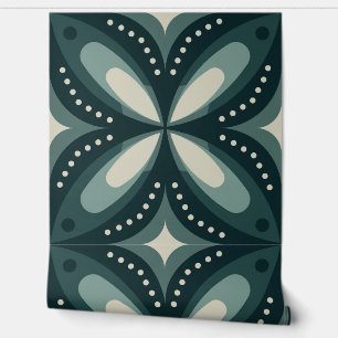 retro green shapes wallpaper