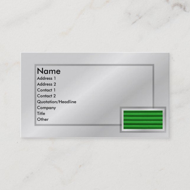 Retro - Green Shutter Profile Card (Front)