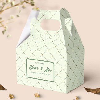 Retro Green Soap Bar Box Brand Packaging