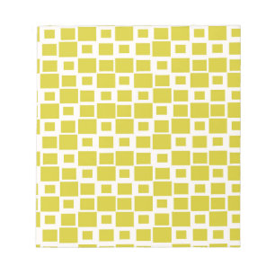 Retro Green Squares Pattern Notepad