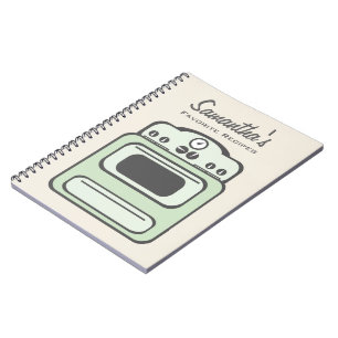 Retro Green Stove Recipe Notebook