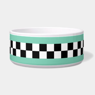 retro green striped checkers